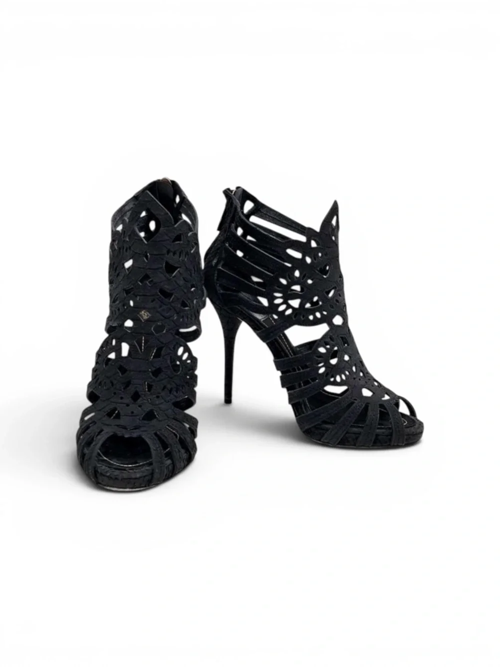 Christian Dior Black Peep-Toe High Heels from the 2009 Runway Collection - Rare